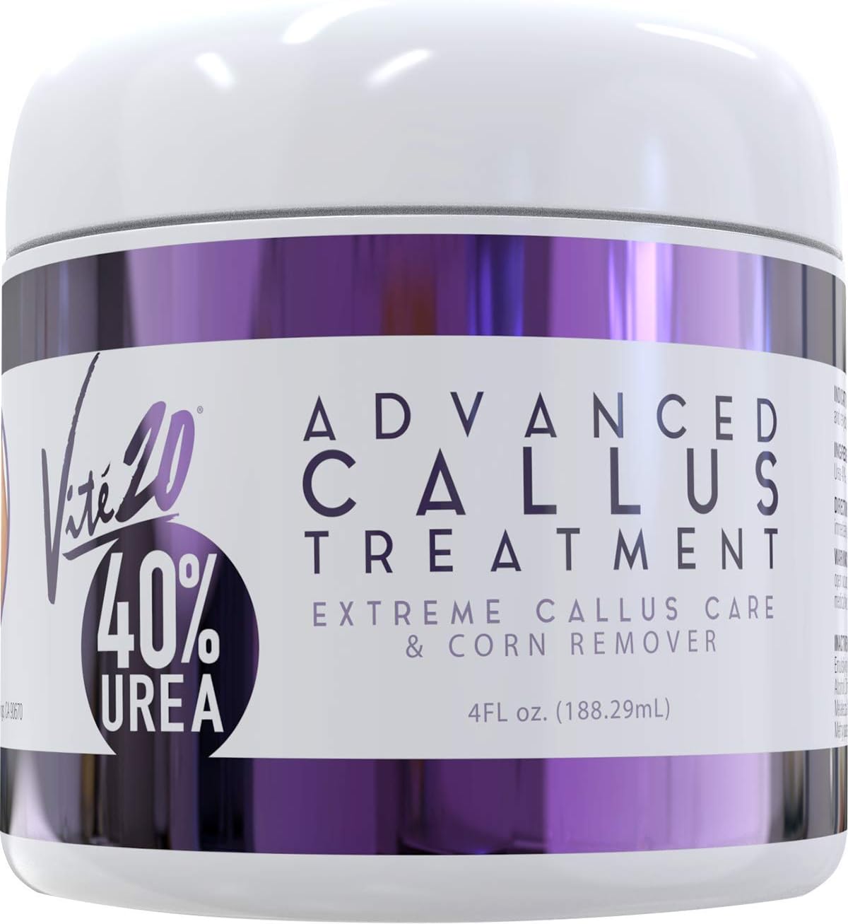 Blaine Labs: Vite20 Advanced Callus Treatment - Extreme Callus Remover for Feet - 4 oz. - Advanced Skin Care for Dry, Cracked Feet - Great for Foot Spa and Pedicure Kits - 40-percent Urea - Works Fast