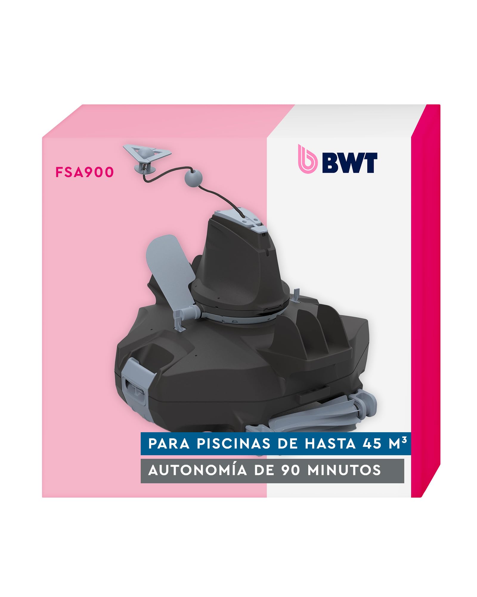 BWT Robot limpiafondos de Piscina FSA900 - Poolboy automático eléctrico de batería para la Limpieza sin Cable del Fondo Mediante el Sistema Stop & Go