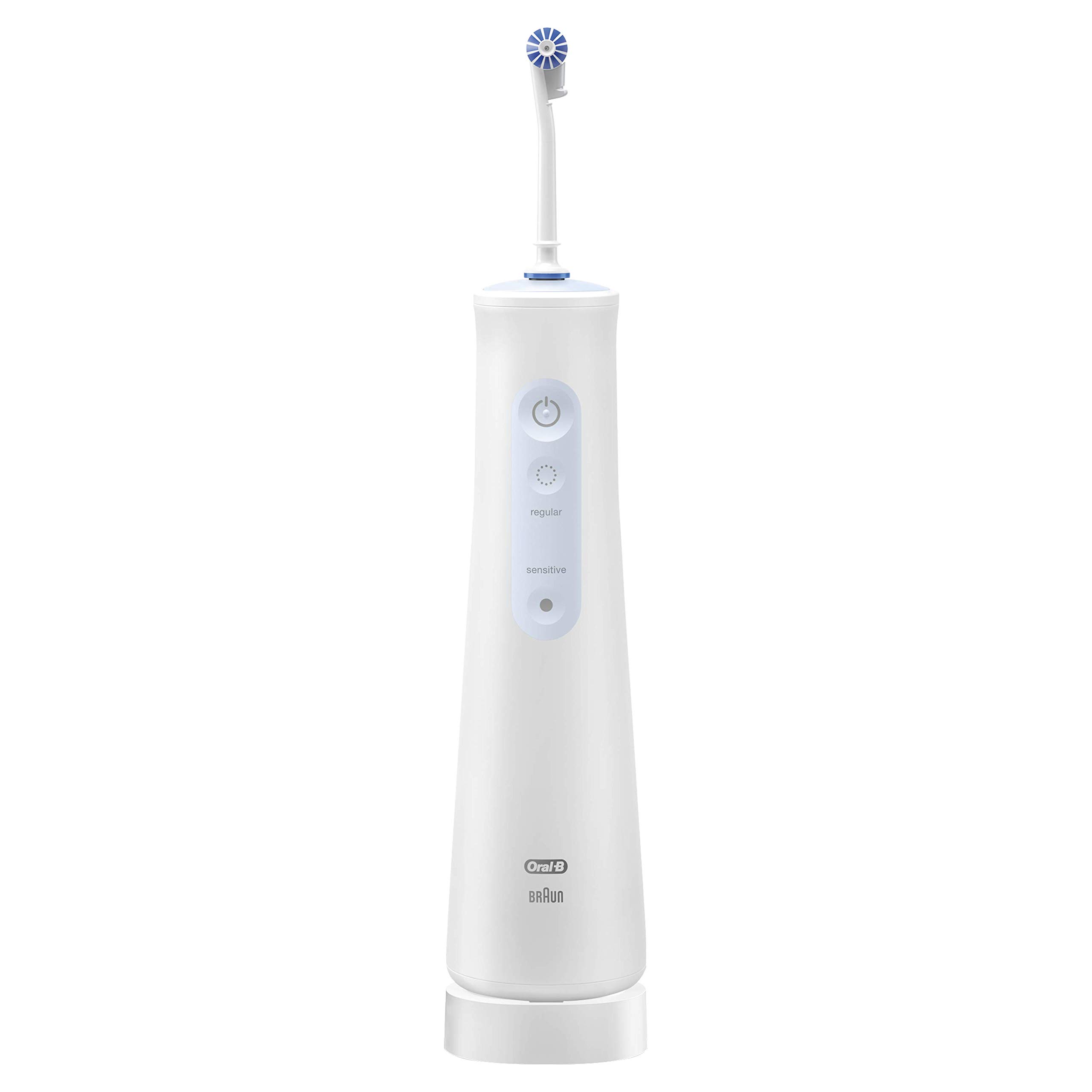 Oral-B Aquacare, Irrigador Bucal Portátil con Tecnología Oxyjet 4 Modos de Limpieza, Blanco