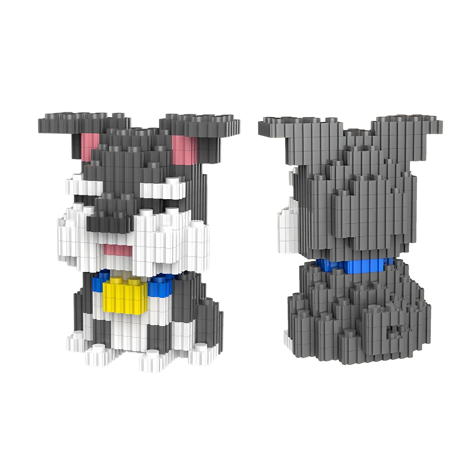 NOOLY Micro Dog Building Blocks, Pet Bricks Sets for Adults and Boys Girls CLJM-01 (Schnauzer), Multicoloured, Small - Image 3