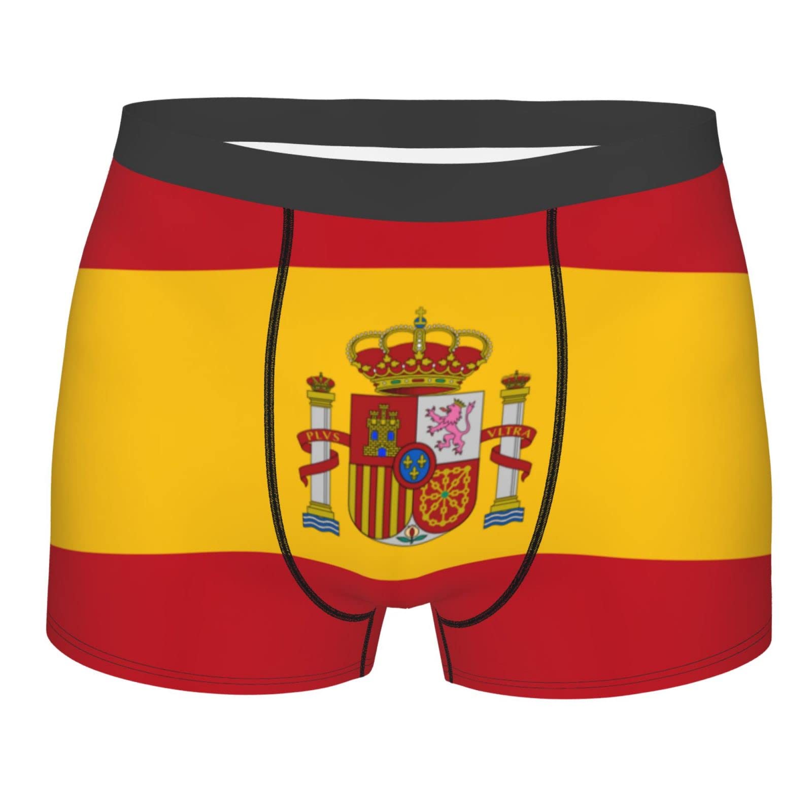 Djngn Men's As Pic Spanish Flag New Underwear Breathable Stretch Boxer Briefs Soft Underpants Boxer Leggings