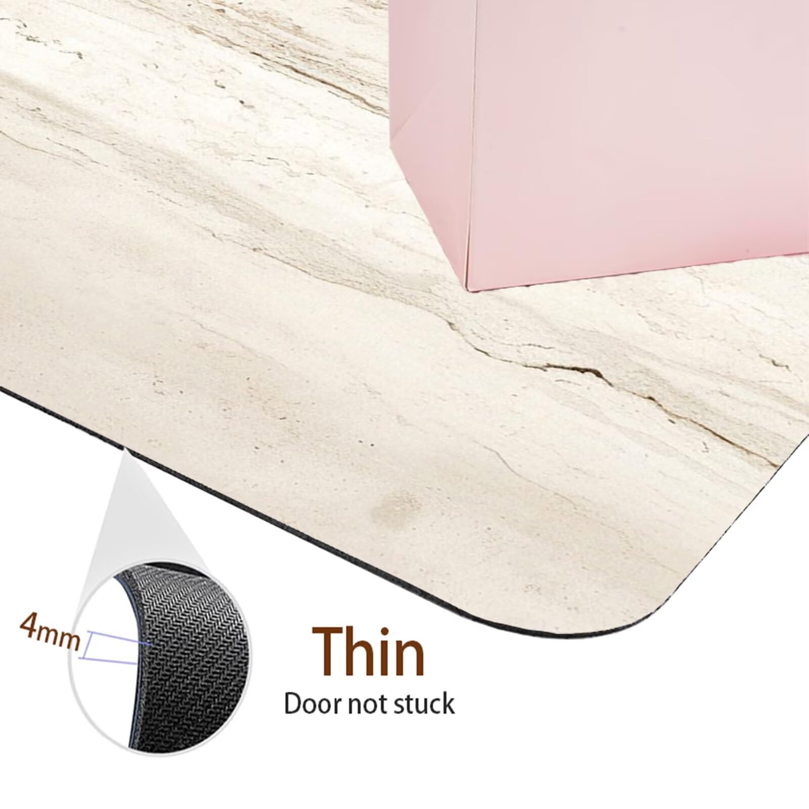 Alfombra de Baño Antideslizante, Alfombrilla Baño Diatomita Lavable a Máquina 70x140cm, Alfombra Cocina Súper Absorbente, Alfombras Cocina de Secado Rápido, Rug para Entrada Bañera Ducha Beige 7-100