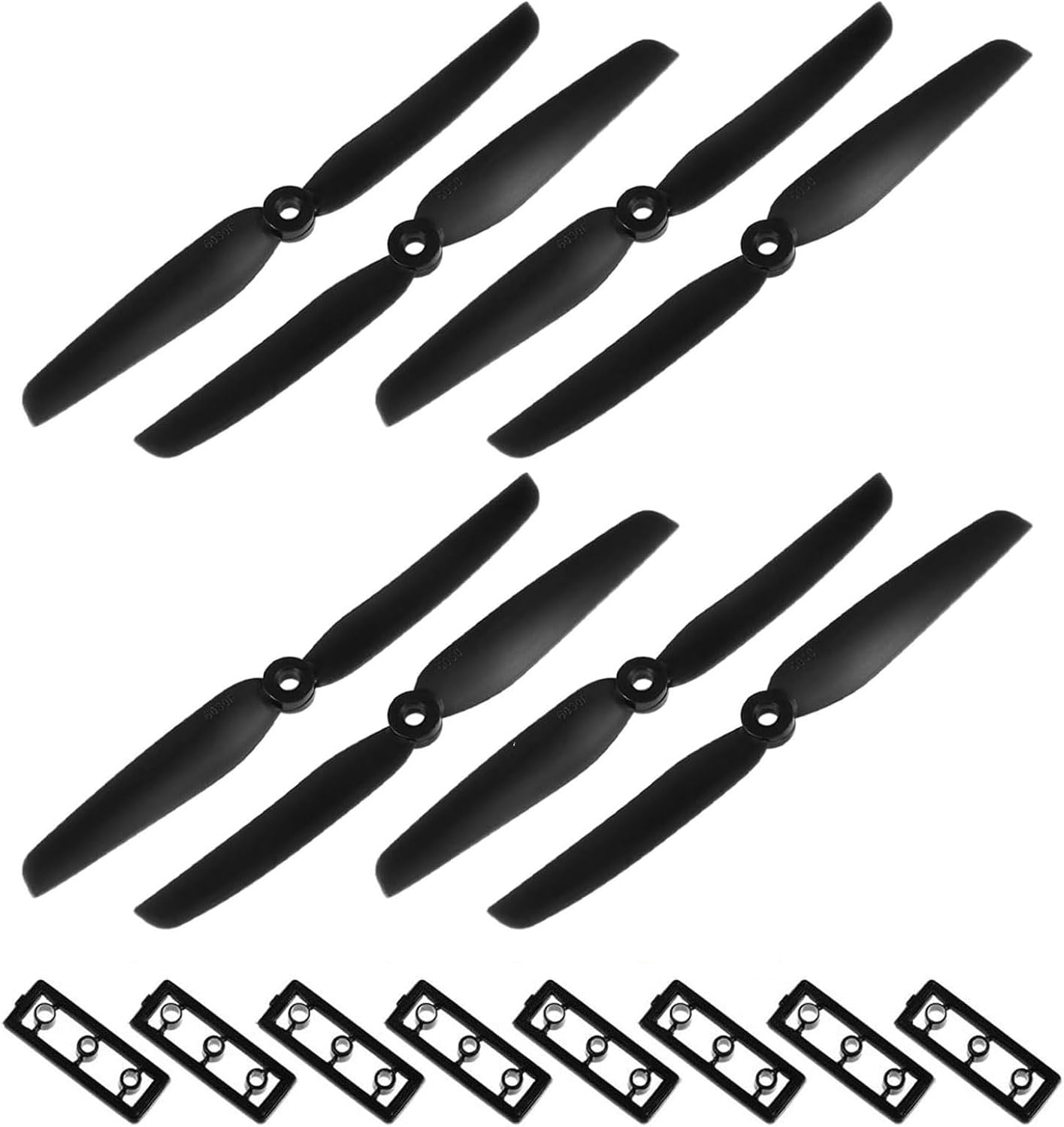TOP-VIGOR 8pcs CW CCW RC Propellers 9047 9 x 4.7 Inch 2-Vane Fixed-Wing RC Vehicle Propellers Replacement for RC Airplane with Adapter Rings Nylon Red, 4CW+4CCW