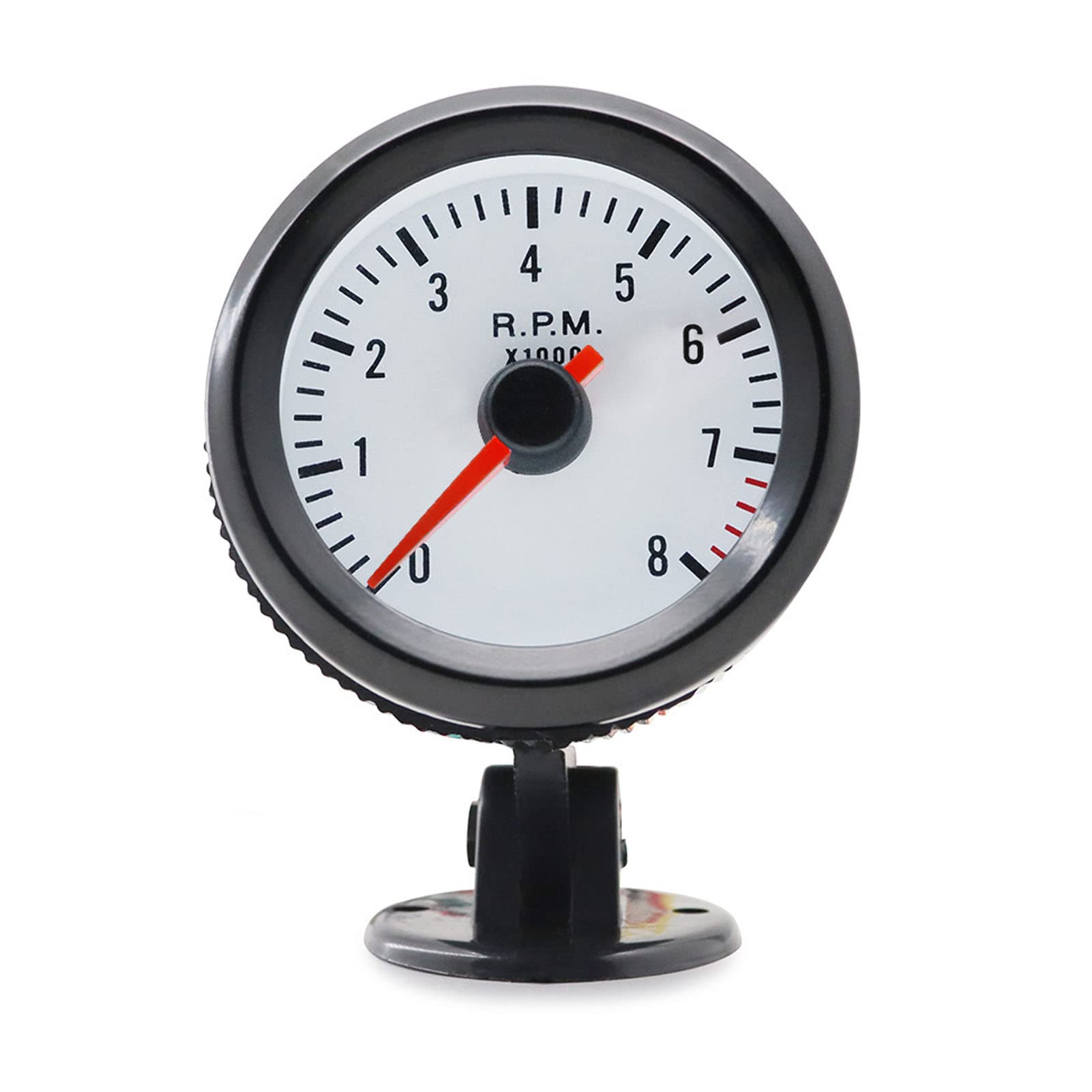 Tacho Gauge Meter Auto Motore Veicolo Black Face 2"52mm Pointer Tacho Contatore Blu Luce LED 0-8000 RPM per 4/6/8 Cilindri Benzina