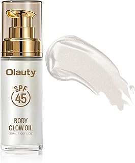 Aceite corporal brillante, SPF 45 de amplio e...