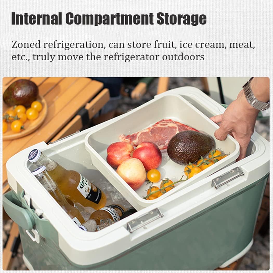 LANGWEI Camping Coolers, Insulated Portable Hard Cooler Lunch Box, Outdoor Portable Preservation Box Picnic Incubator with Heavy Duty Handle for Camping BBQ Holiday Outings