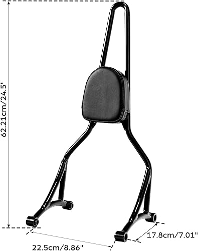 Miniatura 3 de XMT-MOTO Respaldo de pasajero de barra de sissy alto apto para Harley Softail Street Bob FXBB 18-23