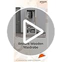 Image of Bniture 2 Door Wooden Wardrobe for Bedroom | Almirah for Clothes with 4 Shelves, Engineered Wood Wardrobe for Clothes | Cupboard for Bedroom (46D x 80W x 182H CM) | 3 Years Warranty (Frosty White)