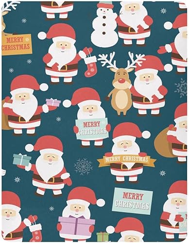 Miniatura 2 de Sábanas de colchón para cuna, Papá Noel, Caribou, copos de nieve, patrón de Navidad, sábana bajera ajustable para niños y niñas, se adapta a la