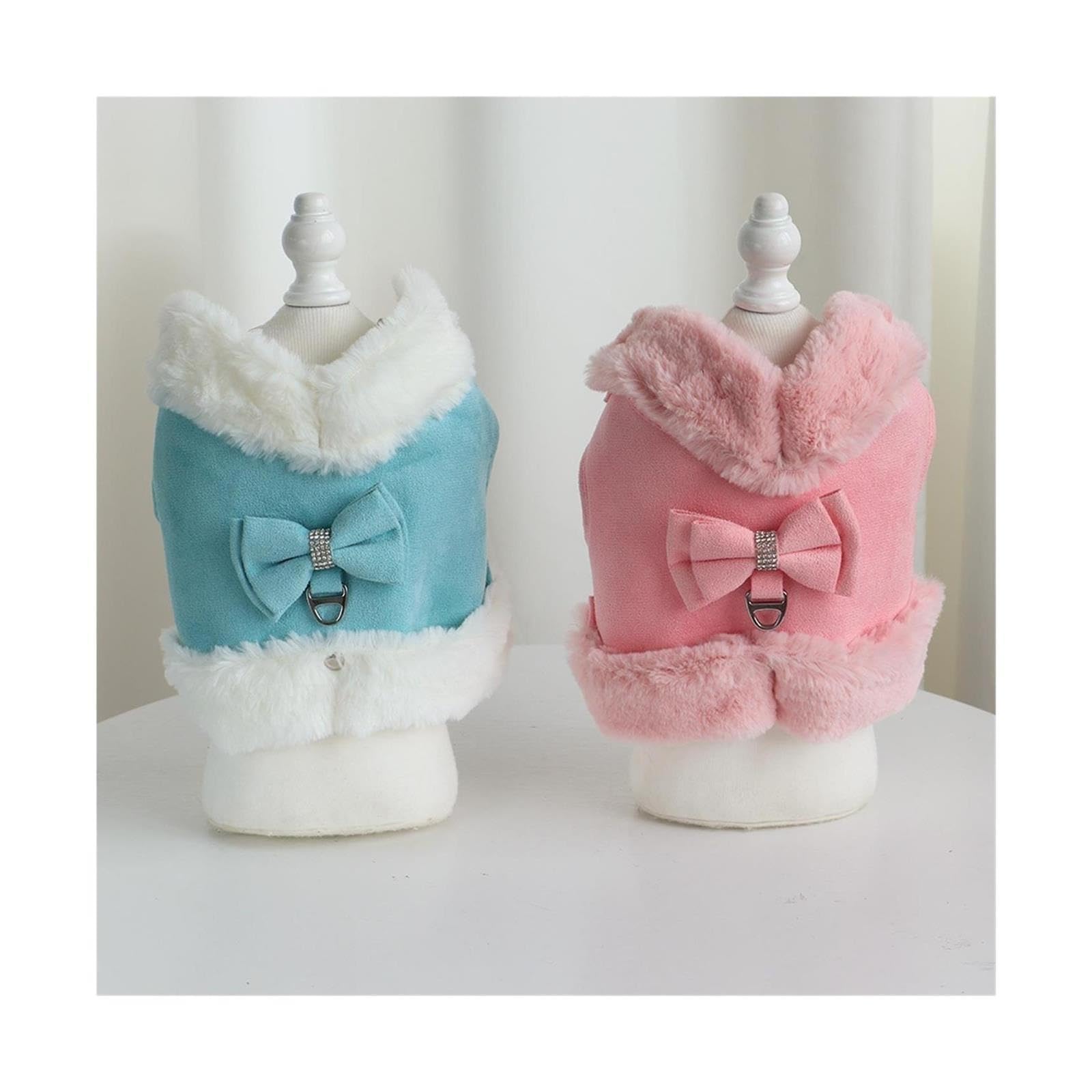 Compatible Für Gepolstertes Hundegeschirr Mit Leine & Fliege(Pink,XS)