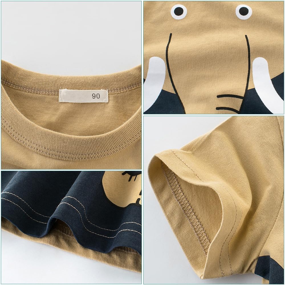 DEEKEY Toddler Boys Shirts Short-Sleeve Little Kids t Shirts Boys' Tops, Tees & Shirts Graphic TEE Age for 2-7 Years 4-Pack - Image 2