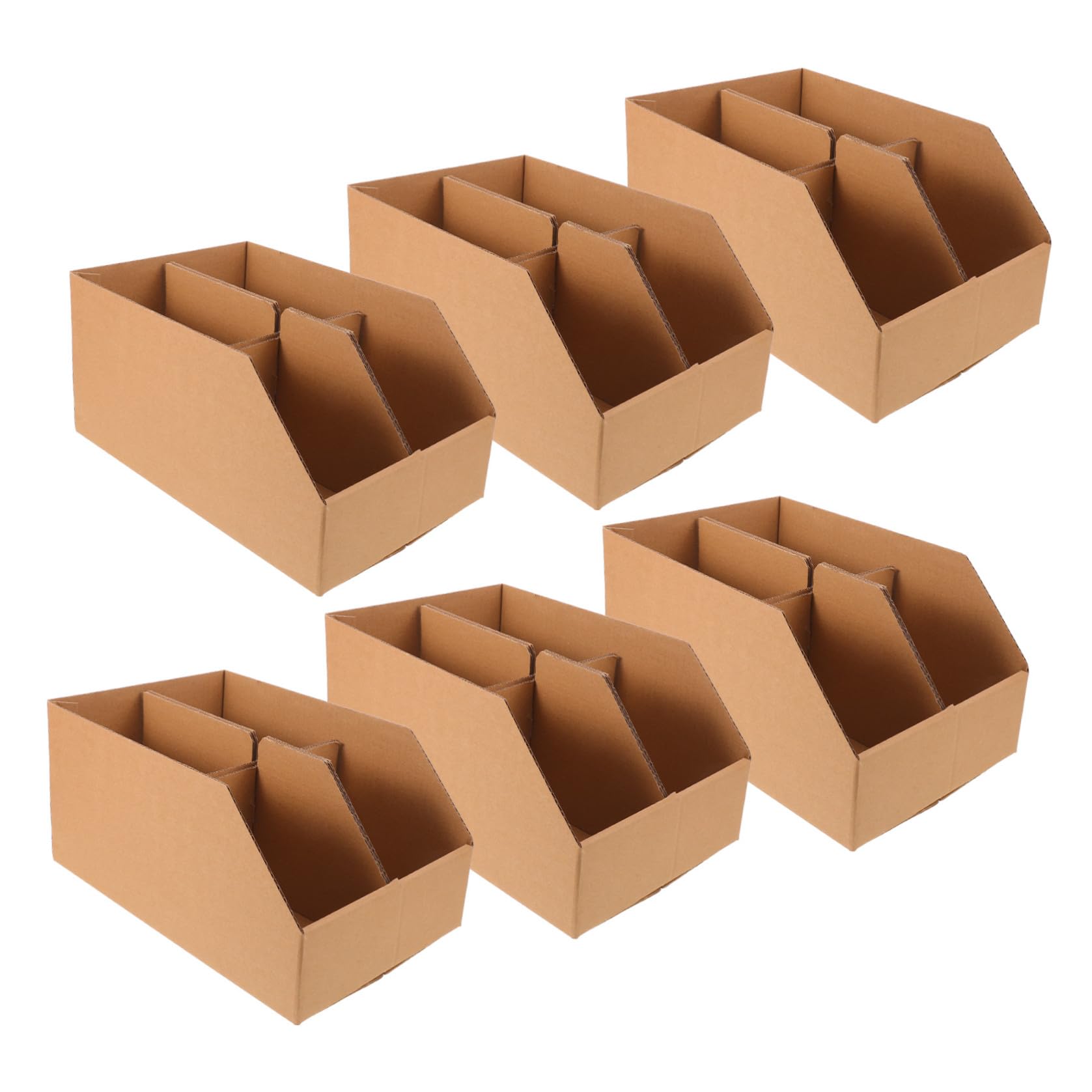 6 Piezas Caja de Almacenamiento Dividida de Cartón con Separador,