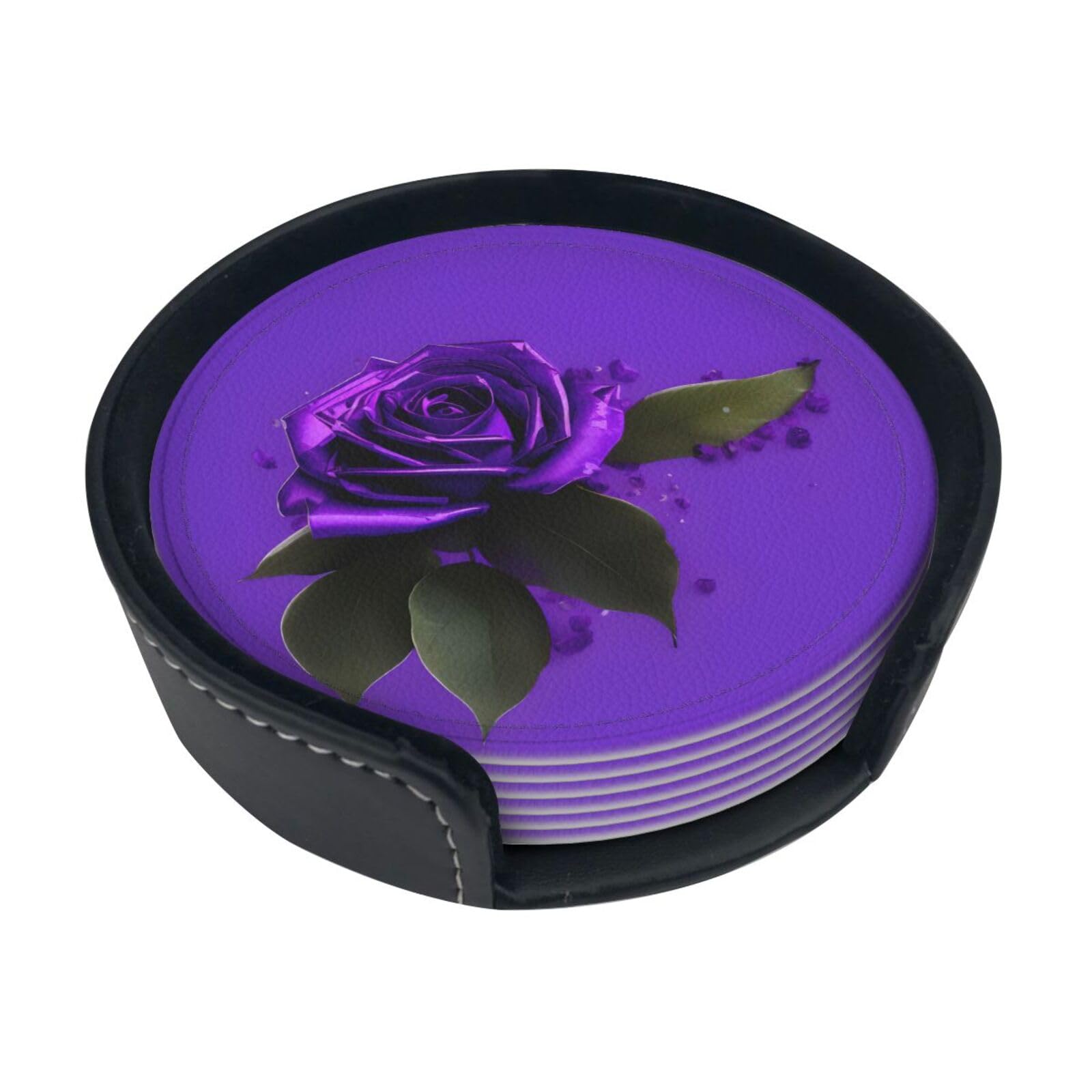 Dessous de verre rose violette en polyuréthane, le cadeau d'éléphant blanc idéal et utile