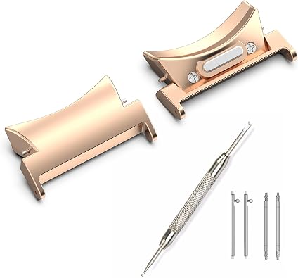 20MM Metal Connectors Compatible with Samsung Galaxy Watch 7/FE/6/5/4 44mm 40mm Band DIY Adapter,Stainless Steel No Gap Button Connector Replacement for Watch 7/FE/6 Classic/5 Pro/ 4 Classic