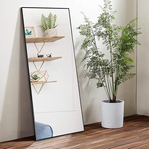 MIRUO Espejo de longitud completa de 43 x 16 pulgadas, espejo de puerta colgante, espejo de pared, espejo de piso y de longitud completa, espejo
