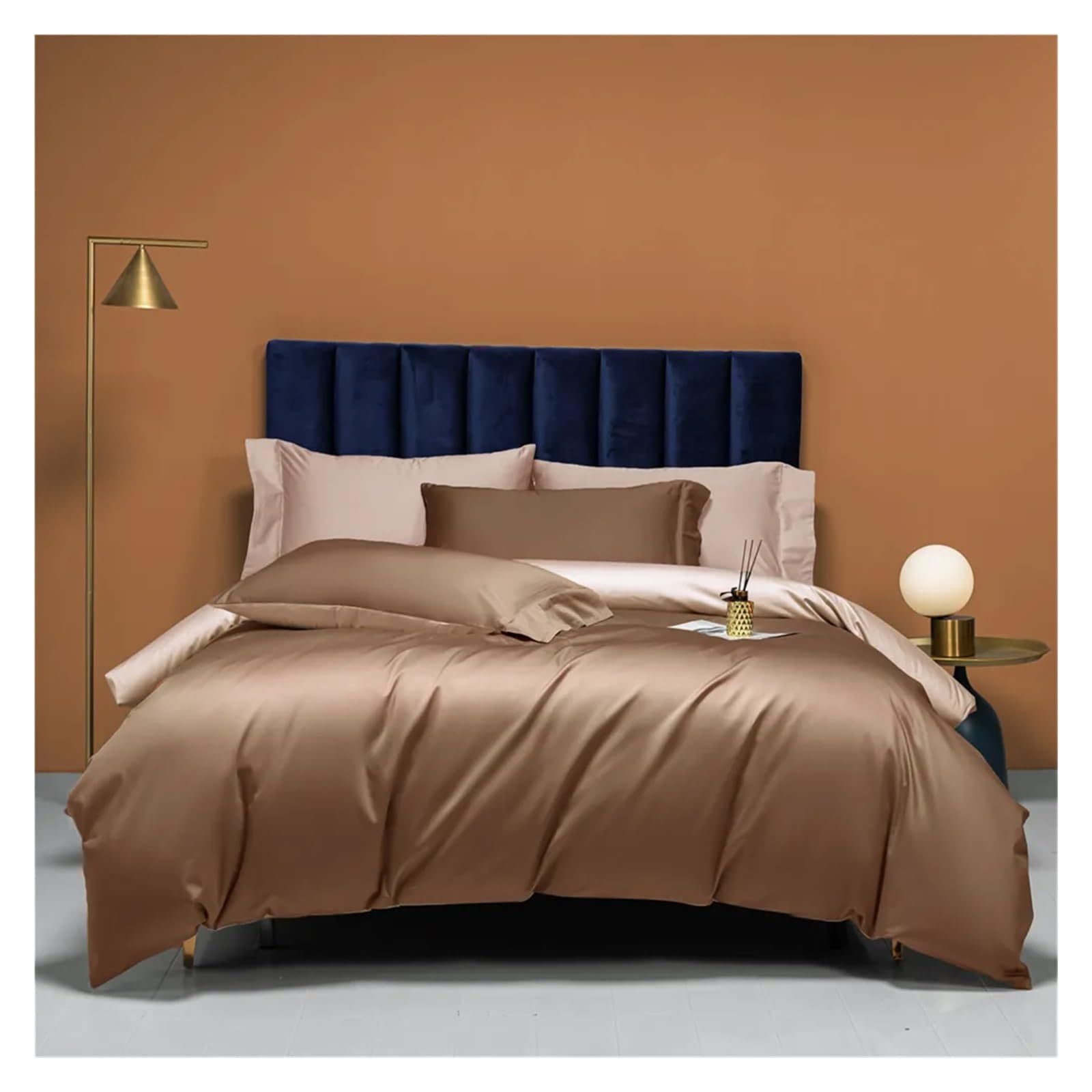 FYIYIEW double duvet set, 100% Egyptian Cotton Bedlinens Twin Queen King Family Size Set Flat Sheet Duvet Cover Bedding