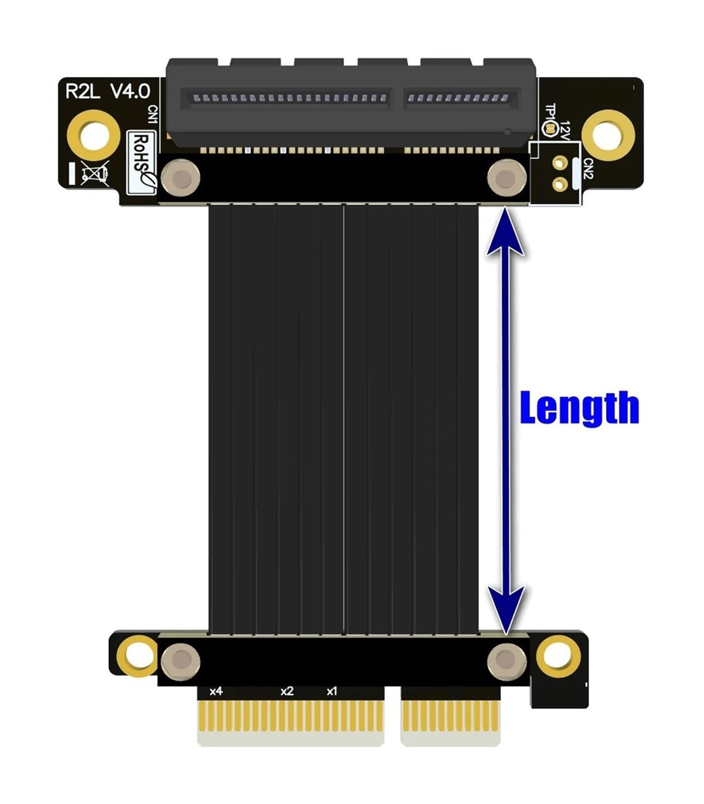 PCI-E 4X PCI Express 4.0 X4 PCIE Riser Card Converter Extender do karty graficznej GPU Miner 1 szt. (3 cm, R22SF 4.0)