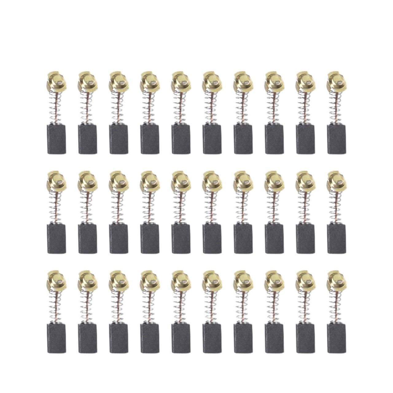 30 escobillas de carbono de repuesto para motor eléctrico de 7 x 11 x 18 mm para herramienta eléctrica