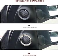 Vista 3 de CheroCar Cubierta de altavoz de puerta delantera para Jeep Grand Cherokee 2011-2020, cromada, juego de 2 unidades.. Cromado