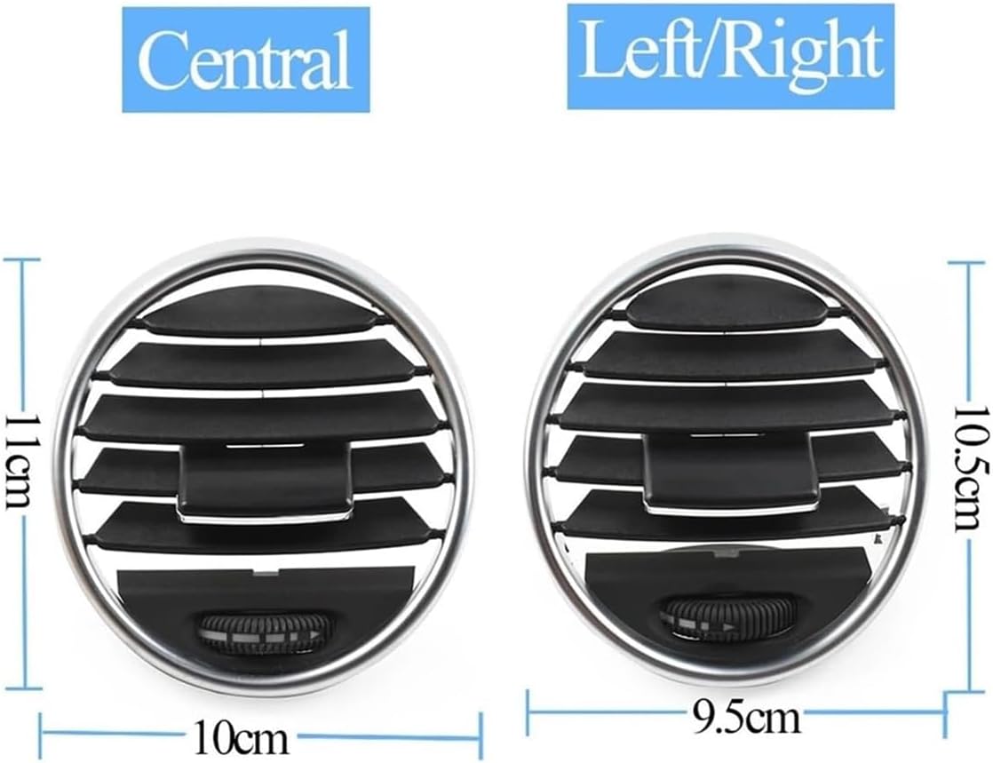 Air Grille Air Vent Outlet Panel For Benz W164 ML350 GL350 ML63 AMG (Black, Center)