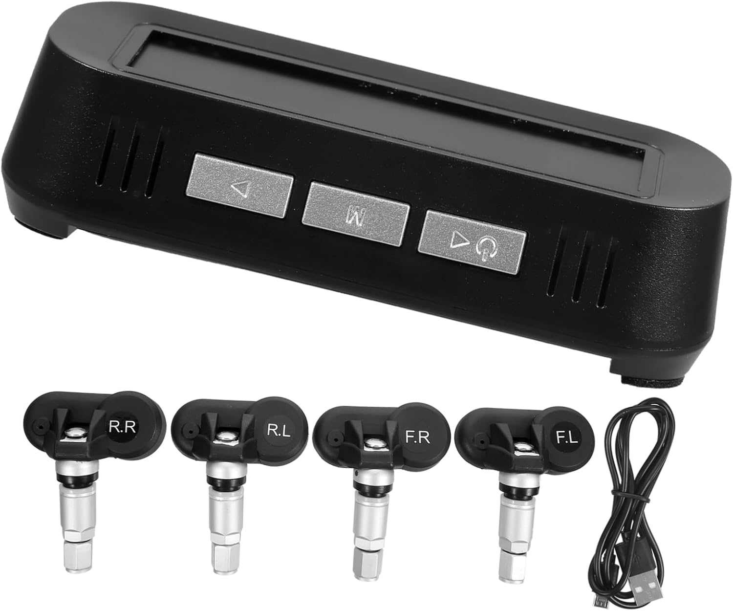 Mikinona Solar-Powered Tire Pressure Monitoring System with High-Definition Color Screen Real Pressure Temperature Alerts for Cars Rvs Trailers and Trucks