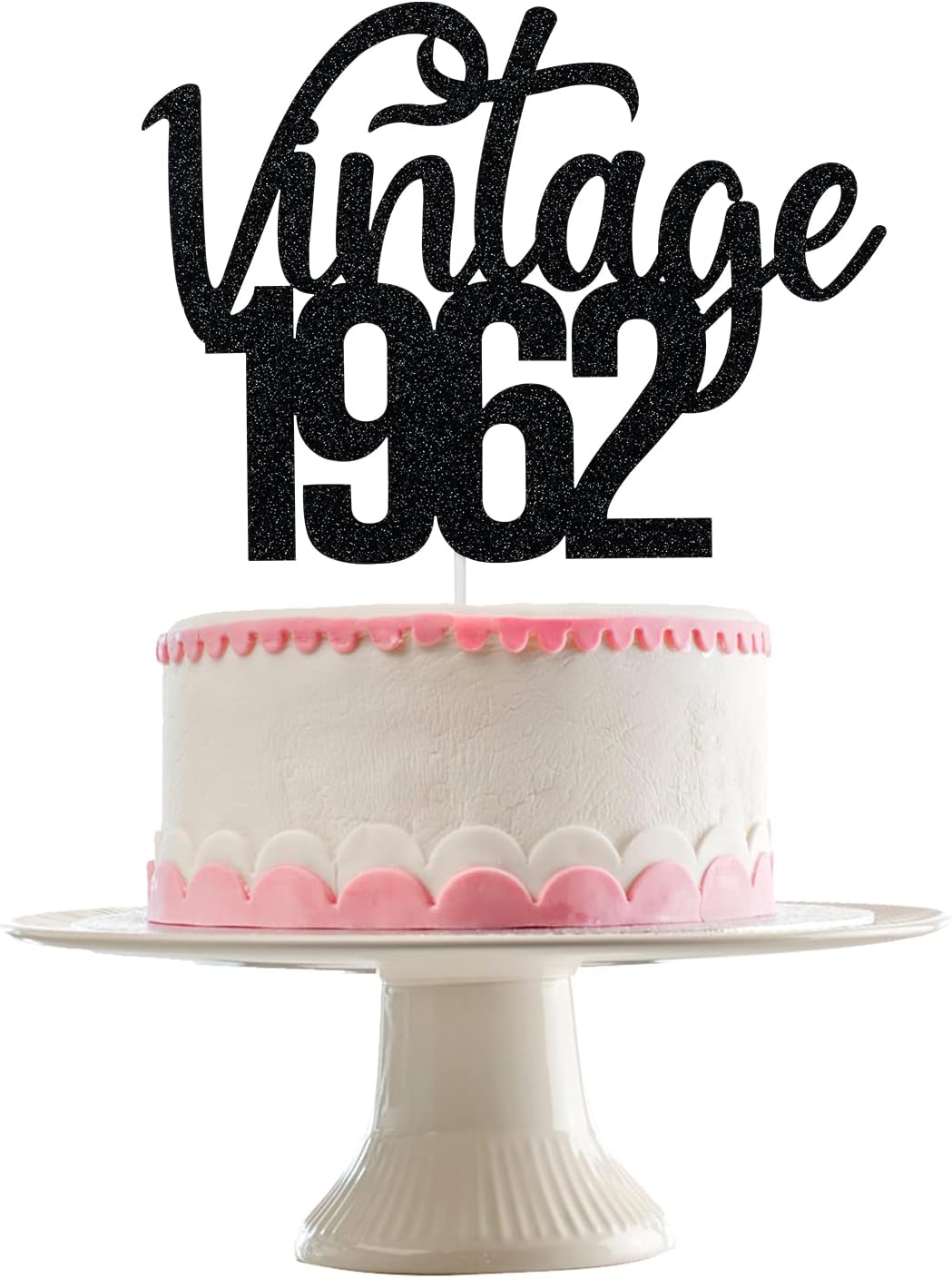 Vintage 1962 Black Glitter 60th Birthday Cake Topper Uganda Ubuy