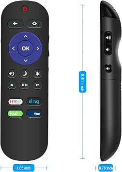 101018E0003 Replacement Remote Control Applicable for Hitachi Roku TV 43R80 49R80 55R80 65R80 49R81 55R81 60R70 49RH1 55RH1 32RC23 50RC6 60RH2