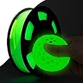 95A TPU 3D Printer Filament, 1.75mm Glow in The Dark Green, Soft TPU Flexible 3D Printing Filament, High Hardness & Resilience, Best with UV Lamps, 250g Spool, Fit Most 3D Printers