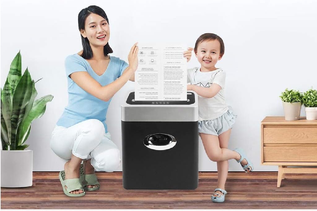 JSEIAJB Mini Paper Shredder-Centralized Office Paper Shredder, Continuous, 5 Sheet, Shred Staples，Paper Clips，Credit Cards
