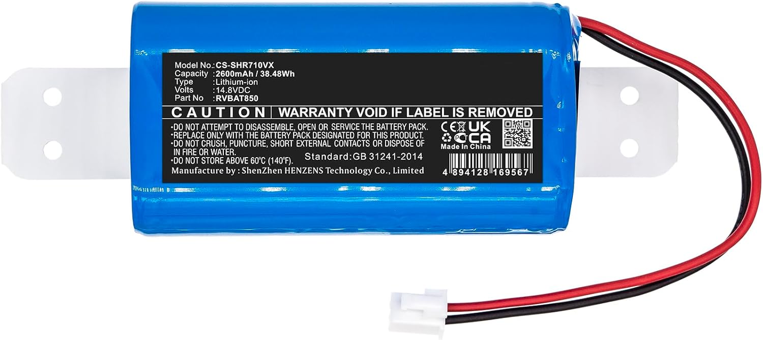 Shark Replacement Battery for RV2520A0US RV720_N RV2000WD ION Robot Vacuum Cleaning Syst ION Robot Vacuum R76 Compatible with RVBAT850A RVBAT850 RVBAT85002 RVBAT85003(2600mAh)