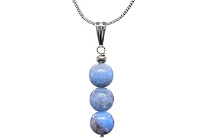 Angelite Crystal Necklace: Handcrafted Serenity and Healing