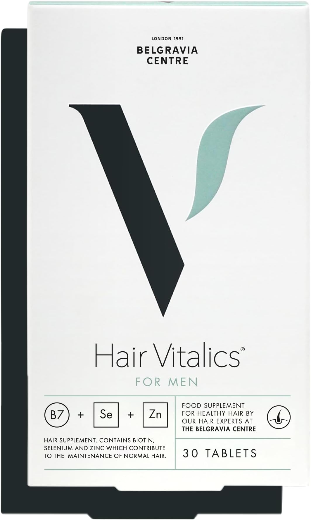 for Men (1 Month) - Hair Growth Supplement from The Belgravia Centre - The UK's Leading Hair Loss Clinic | Containing Pumpkin Seed Extract, Biotin, Zinc, Selenium and More