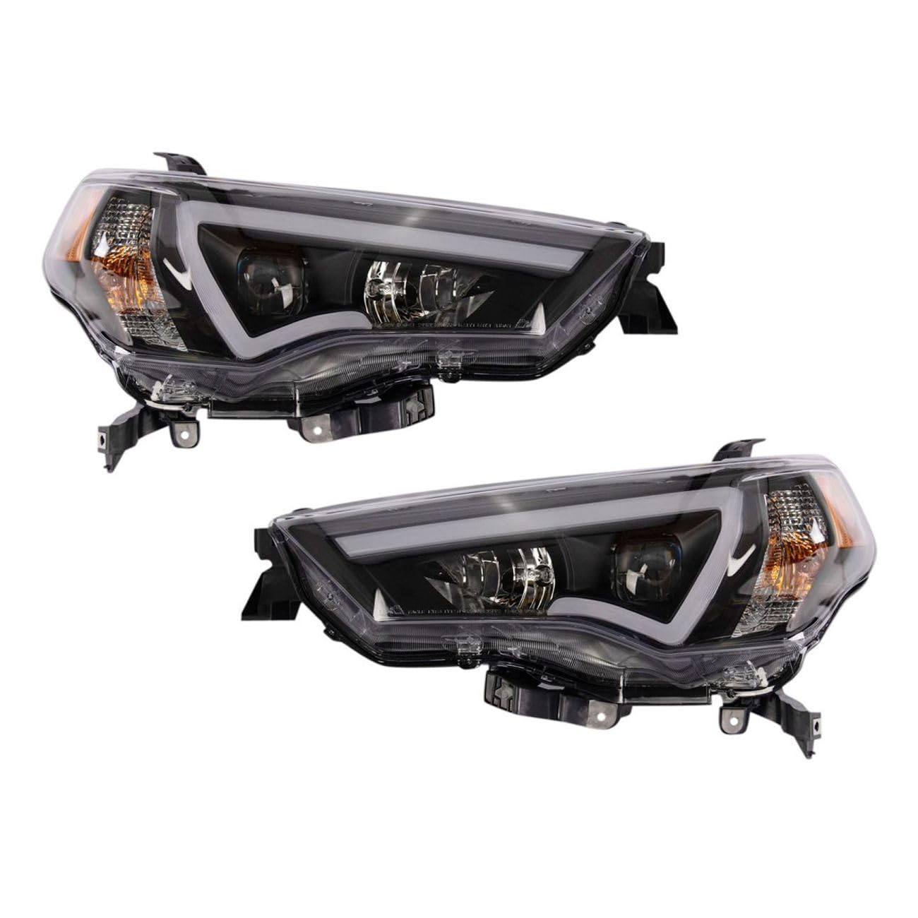 GUOHOQIX Black Housing Headlight Set for Toyota 4Runner Nightshade/Venture 2020 125-6179