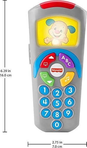Miniatura 5 de Fisher-Price Juguete de aprendizaje para bebés Laugh & Learn Puppy Control remoto de TV con música y luces para bebés a partir de 6 meses