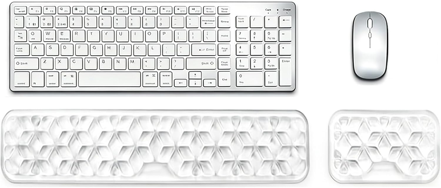 Mouse Pad with Wrist Rest -Desk Decoration-WENPIC- Ergonomic Cloud Wrist Rest - Soft and Flexible, Non-Slip - Can Relieve Long-Term Office Wrist Pain - Ideal for Office, Computer, Laptop (B)