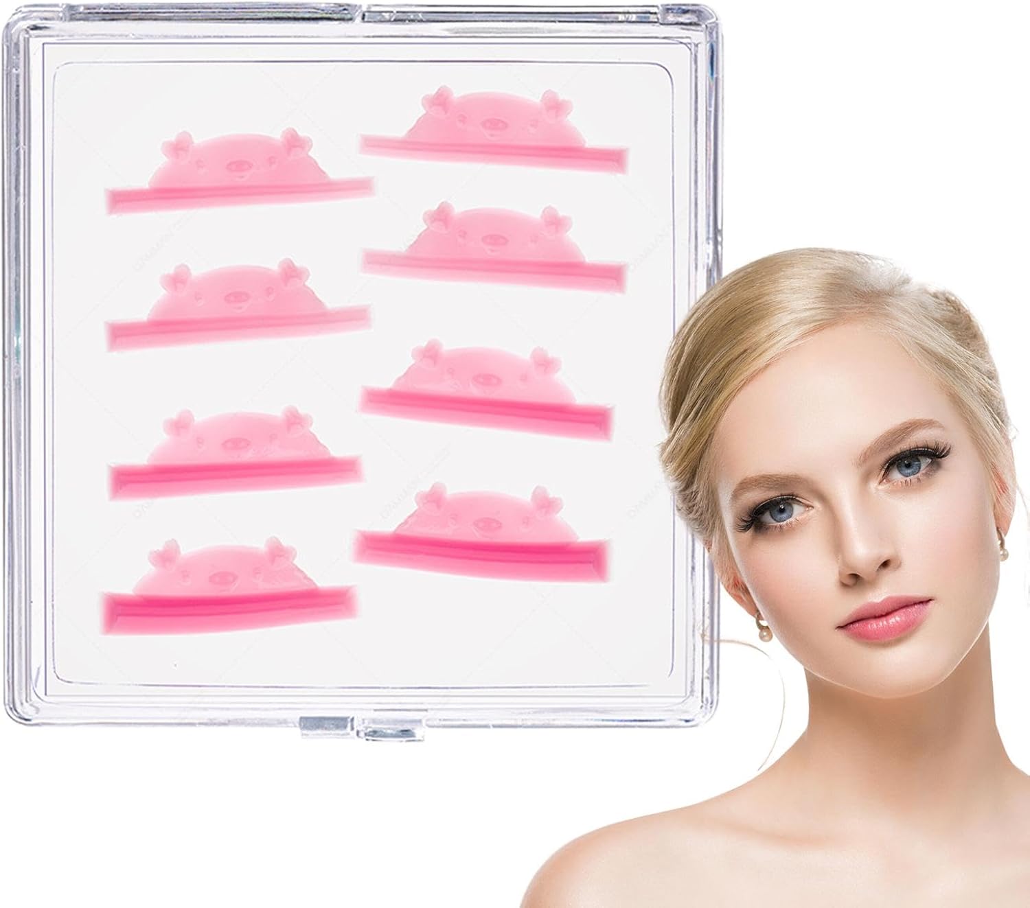 Lash Rods for Lash Lift, Eyelash Lift Pads – Eyelash Permanent Pads Lash Lift Curler – 4 Pairs Silicone Lift Rods, Eyelash Perm Curler, Reusable Eyelash Lift Pads for Eyelash Extension