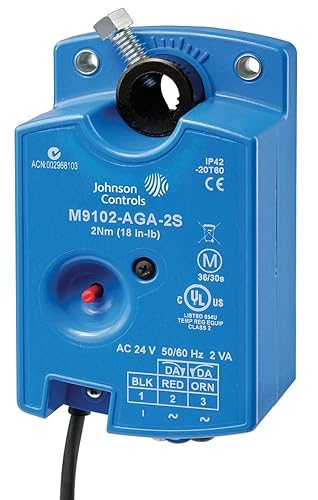 Johnson Controls M9102-AGA-2S Series M9102 Actuador eléctrico sin resorte de retorno, control flotante, par de 2 Nm, cable clasificado Plenum tipo