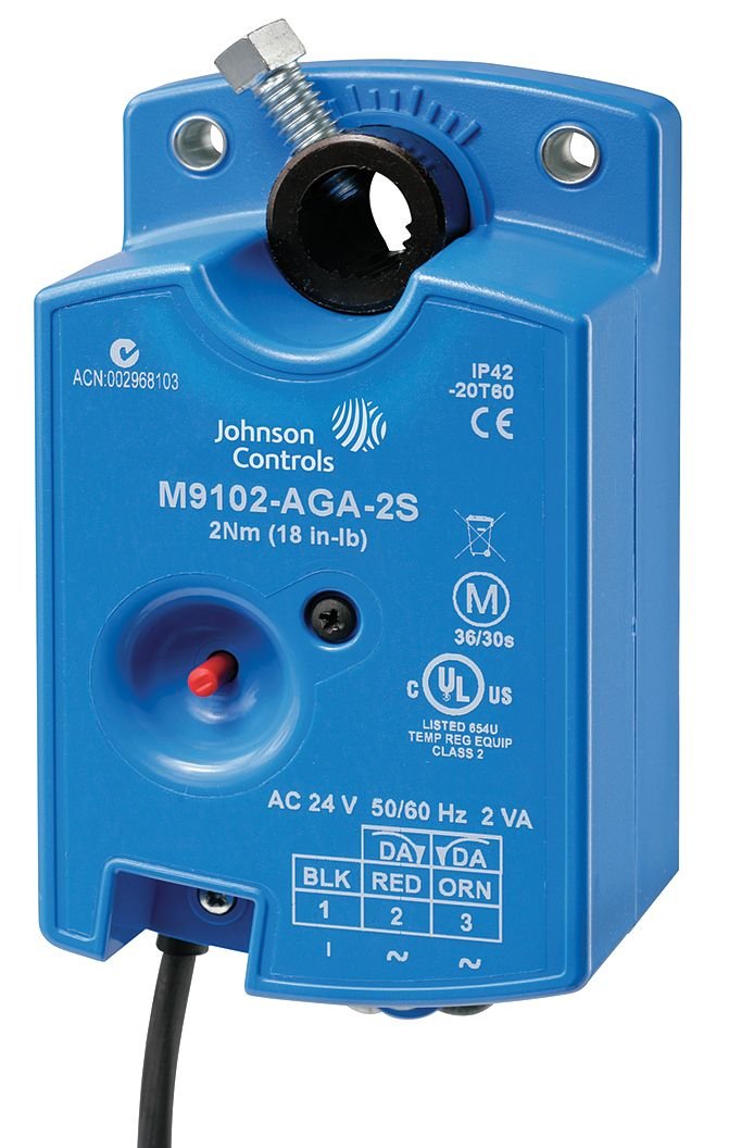 Johnson Controls M9104-GGA-2S Electric Actuator, 35 in-lb. Running Torque, -4 to 125 Degree F