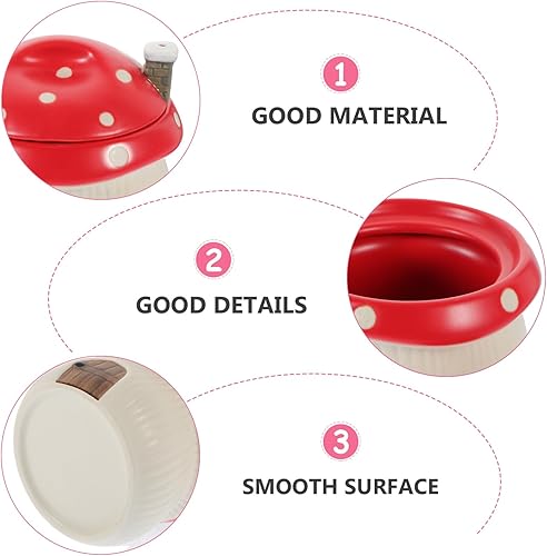 Miniatura 9 de STOBAZA Tazón de sopa con forma de casa de hongos, cuenco de almacenamiento de postres Huevo Cuenco de frutas para estofado Ensalada Gachas de