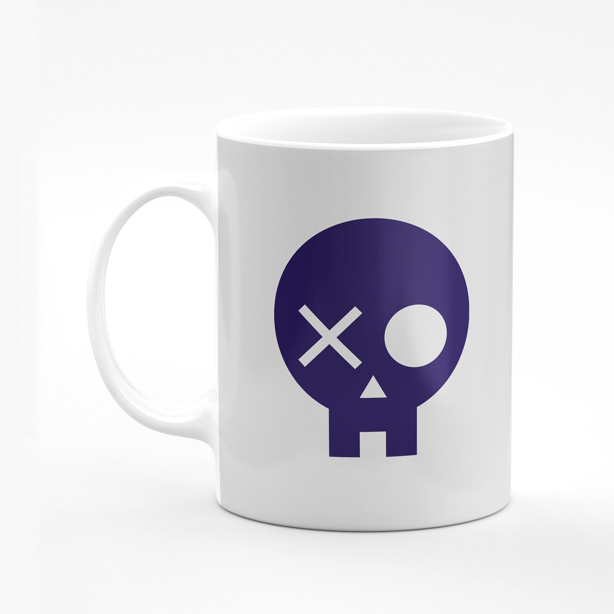 StylizeddDesigner Printed Coffee Mug with Heavy Duty Handle 11oz Ceramic Personalised Gift Mugs Cup [Microwave Safe & Dishwasher Proof] - Skull Patch