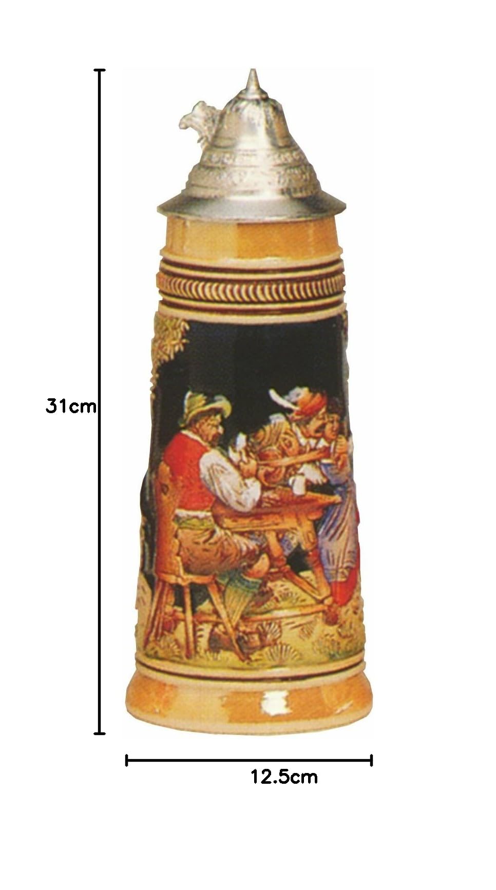KING Boccale da Birra tedesco Boccale alpino con dipinti di Franz Defregger 1 litro