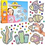 In diesem Diamond Painting Set von SunGemmers enthaltene Fensterbilder Designs: Sonnenfänger Basteln Kinder Set mit Aquarium-Designs.