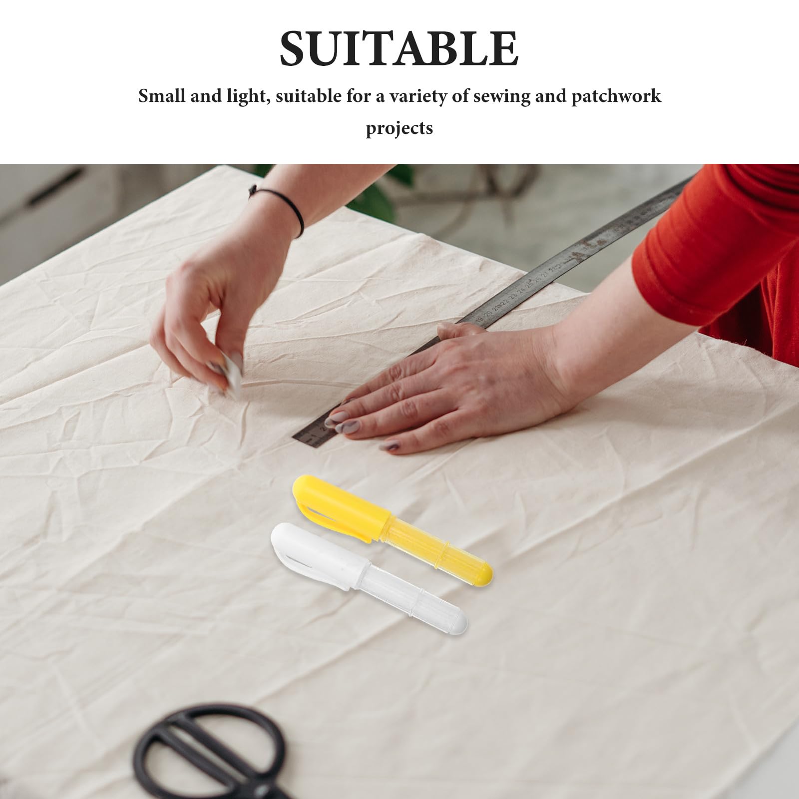 Uonlytech Pennarello Cancellabile per Tessuti da Cucito e Quilting 2 Pezzi | Marcatura Precisa su Capi e Stoffe, Formato Portatile, Prestazioni Stabili e Lavabile