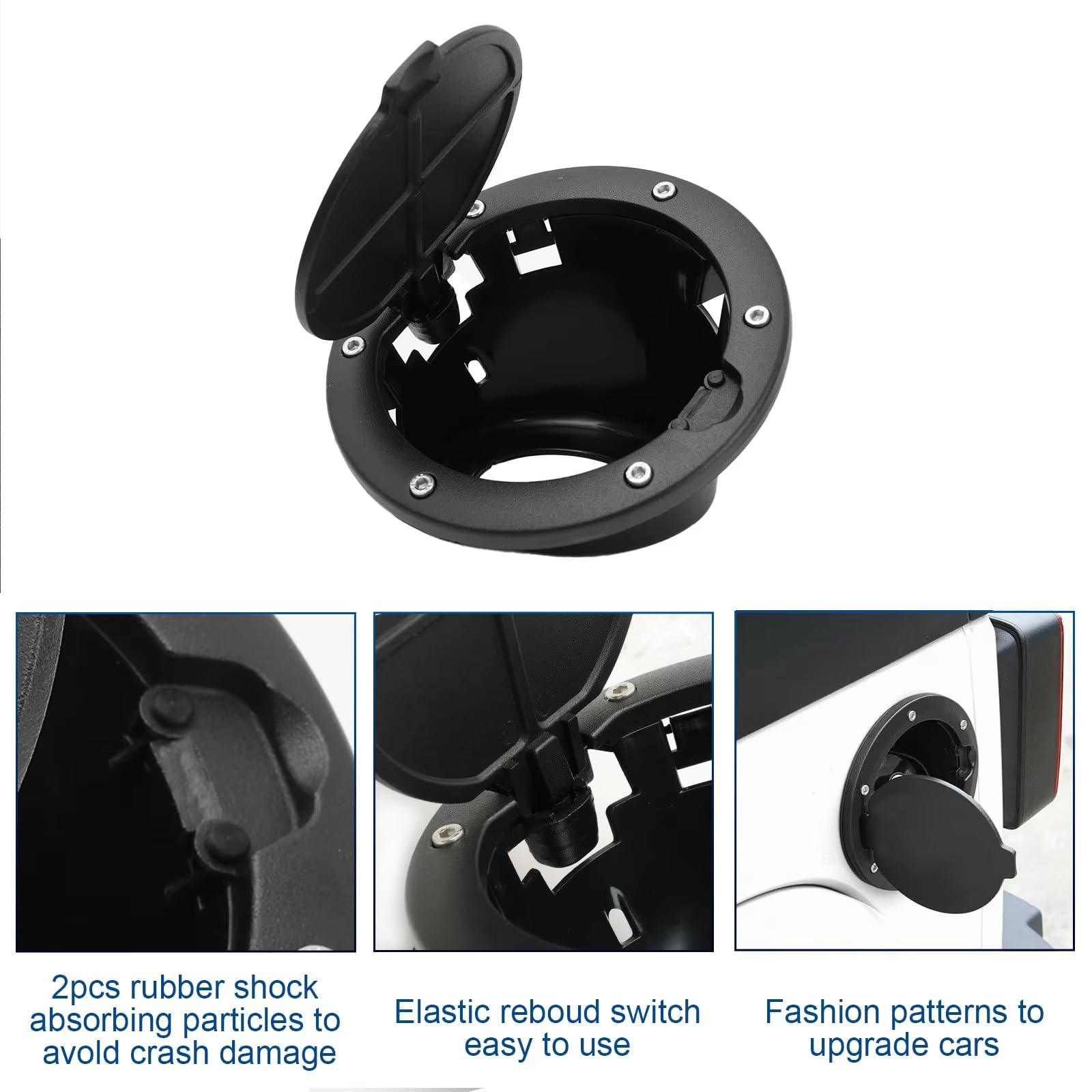 Tappo Carburante Auto Tapa De Combustible Para Coche Tanque Gasolina Para Wrangler Para JK JKU Para Unlimited 2007-18 2/4 Para Sport Para Rubicon Para Sahara