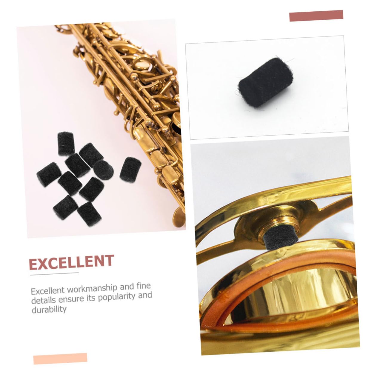 Columna de Fieltro para Saxofón Profesional, 12 Piezas