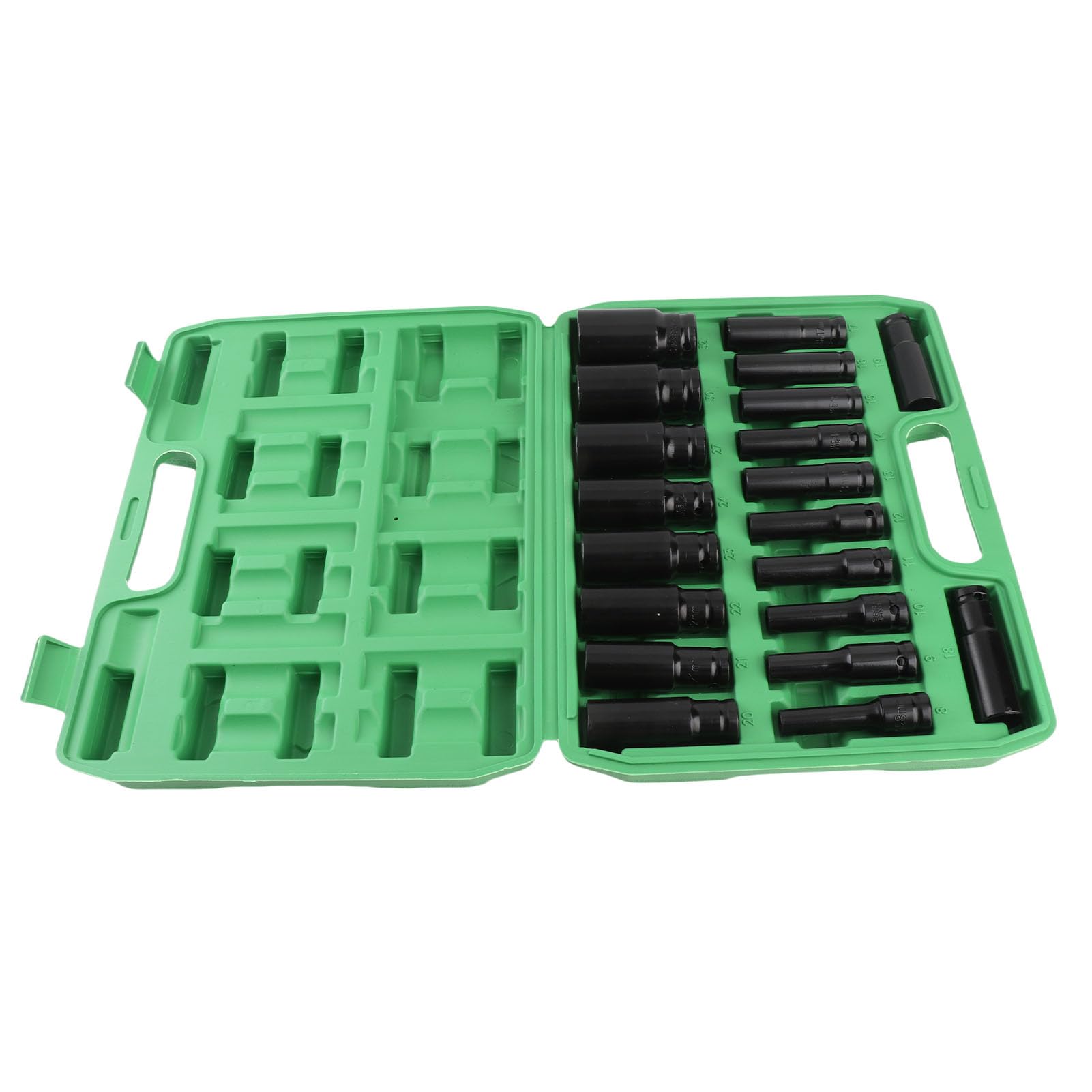Jeanoko Juego de Llaves Eléctricas, Kit Hexagonal Resistente a Impactos para Mantenimiento, 20 Piezas para Adaptador de Taladro Eléctrico, Acero Al Cromo Vanadio Negro