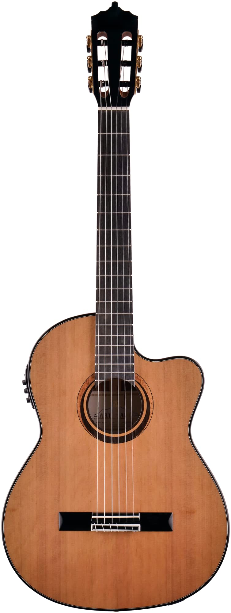 ARTESANO Gitara koncertowa, Nuevo Marrón Cut Thin, Preamp