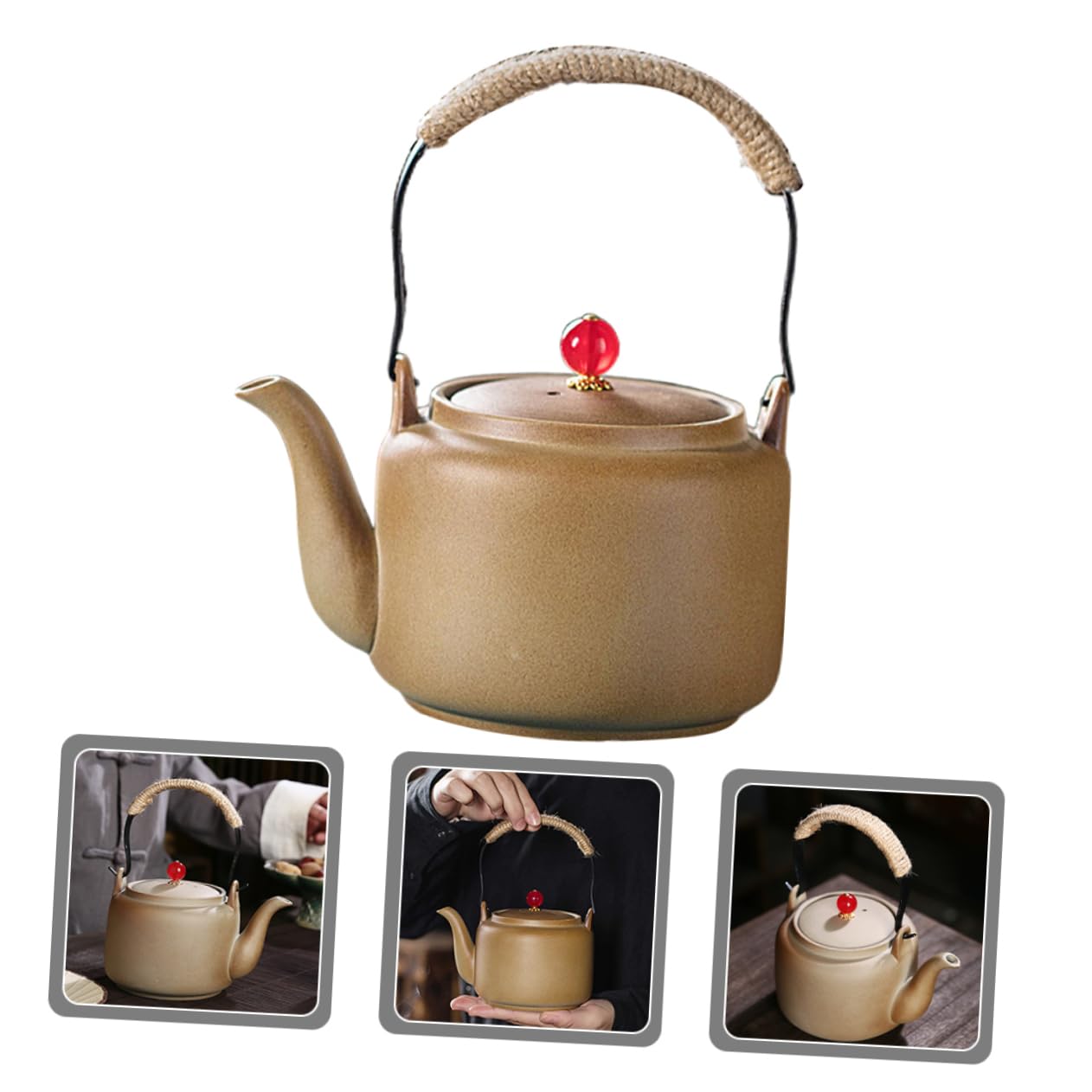 Hemobllo 3stücke Große Kapazität Vintage Teekessel Für Zuhause Kochen Von Grünem Schwarzem Und Kräutertee Hitzebeständig Und Leicht Zu Reinigen