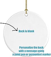 Vista 3 de Caroline's Treasures Dachshund copos de nieve rojos y verdes, adorno de cerámica de Navidad para colgar en el árbol de Navidad, decoración