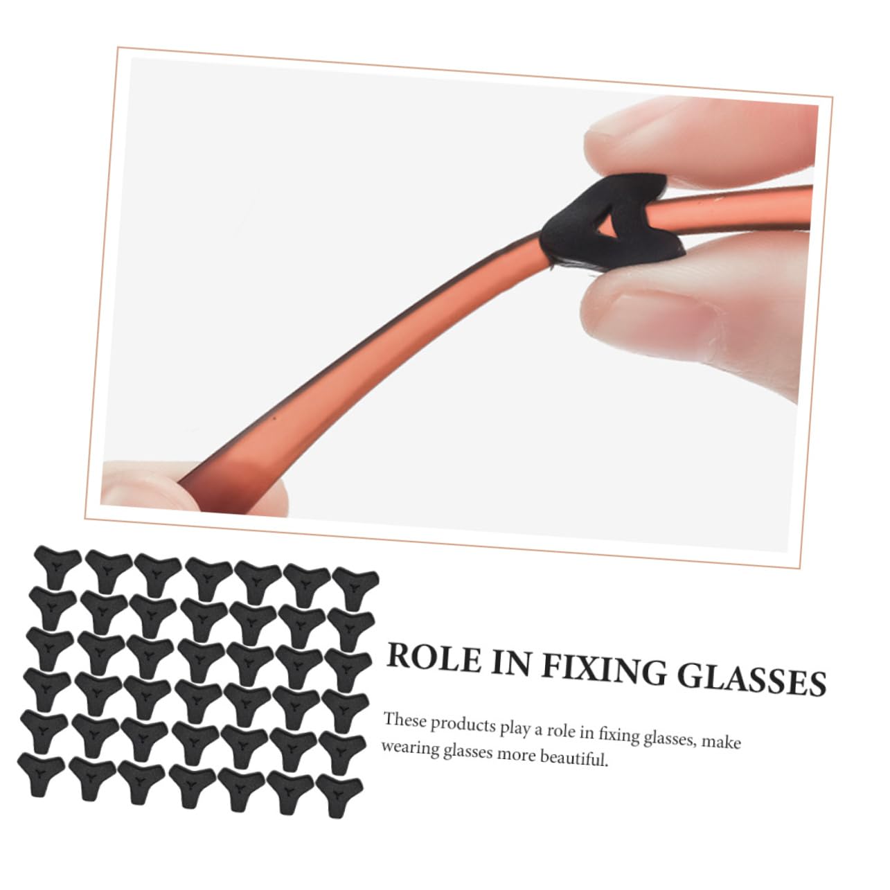 OSALADI 60 Paar Anti-rutsch-abdeckung Für Brillen Schnapsgläser Glasswear Trinkgläser Silikon-ohrgriff Austauschbarer Glasgriff Silikon-ohrbügel Für Brillen Rutschfeste Brillenstopper